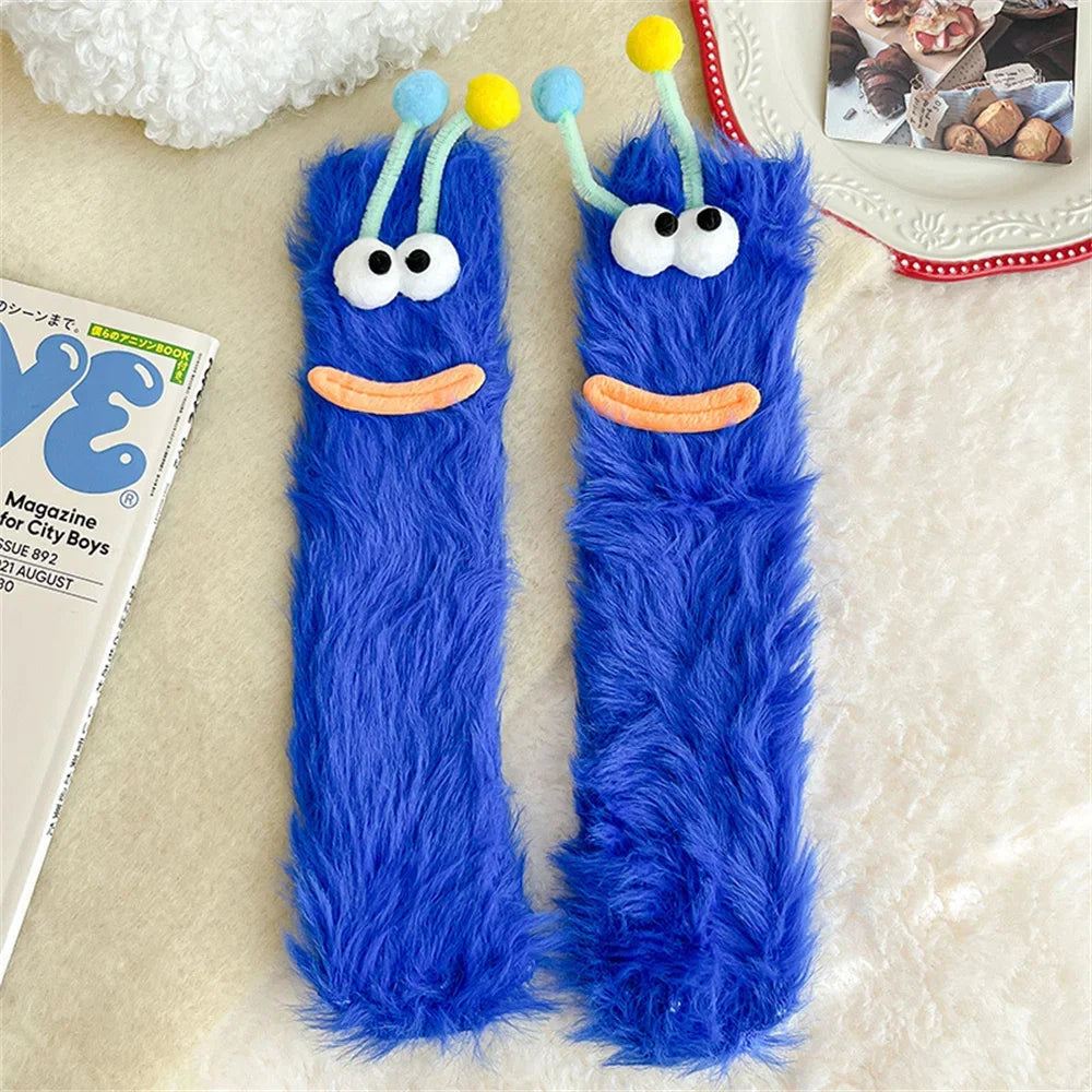 3D Funny Monster Cartoon Fuzzy Socks