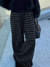 Vintage Grunge Knitted Wide Leg Pants