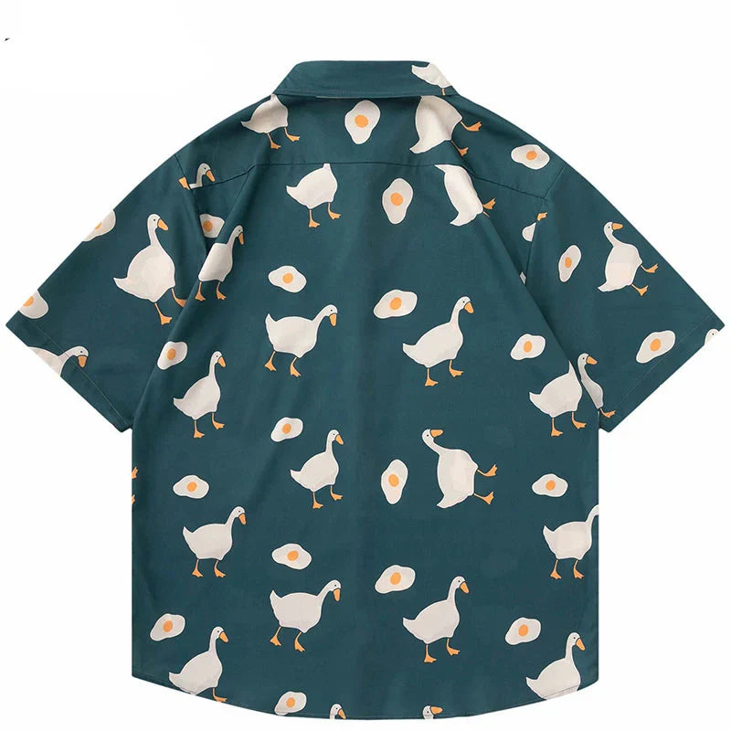 Camiseta de manga corta con diseño de huevo de pato divertido y Weird Core