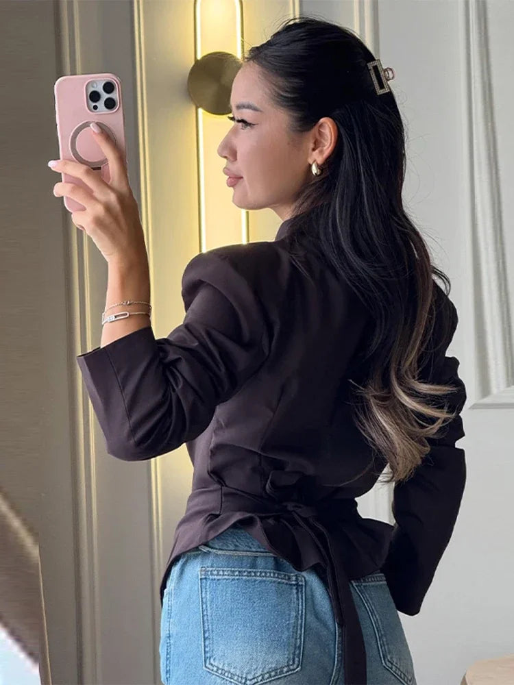Women Single Breasted Blazer