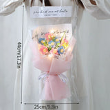 Crochet Flower Bouquet With LED Light String Gift