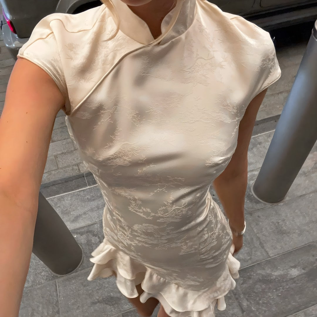 Chinese Style Moonlit Mini Dress