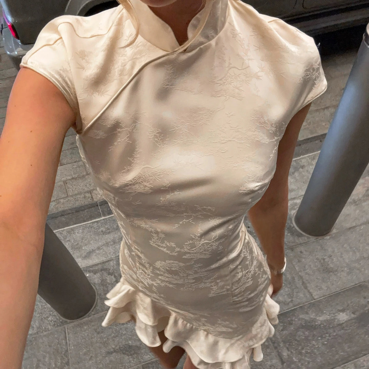 Chinese Style Moonlit Mini Dress