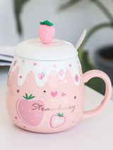 Cute Strawberry Ceramic Mug