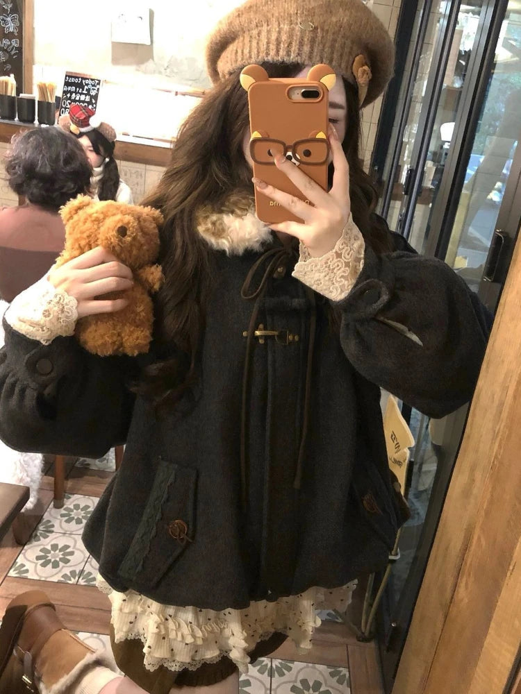 Coquette Core Faux Furr Jacket