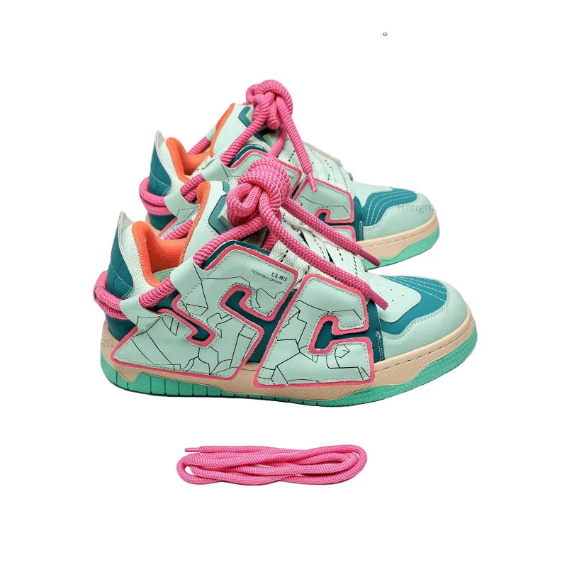 Retro Punk Bunte Schul-Sneaker