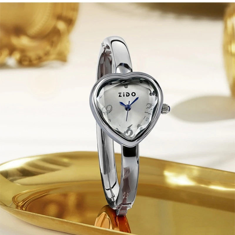 Heart-Shaped Ladies Bracelet Watch