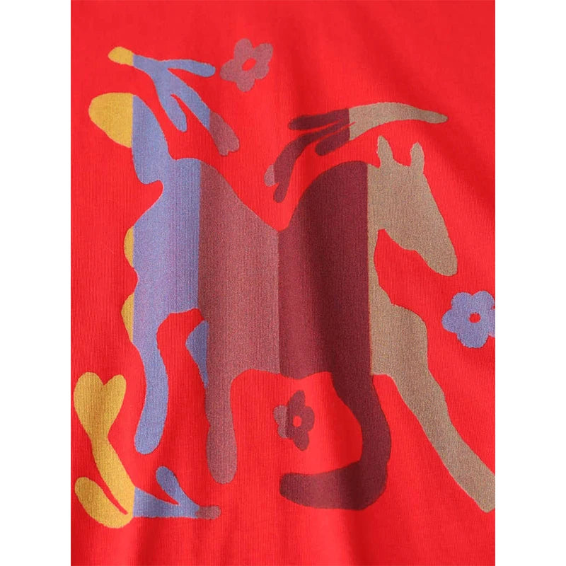 Horse Graphic Print Sweatshirt