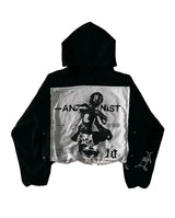 Y2K Lines Zip-up Black Hoodie