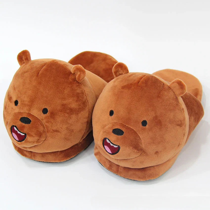 Cute Cat Fluffy Winter Indoor Slippers