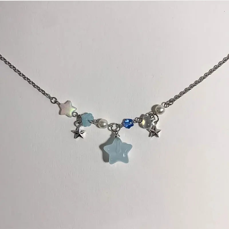 Starry Exquisite Beaded Pendant Necklace