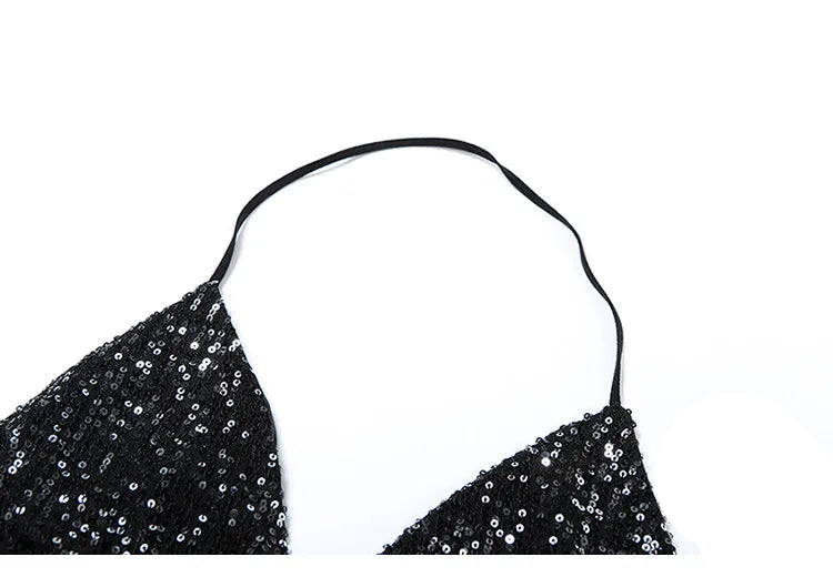 Two Piece Sets Club Party Silver Crop Top
