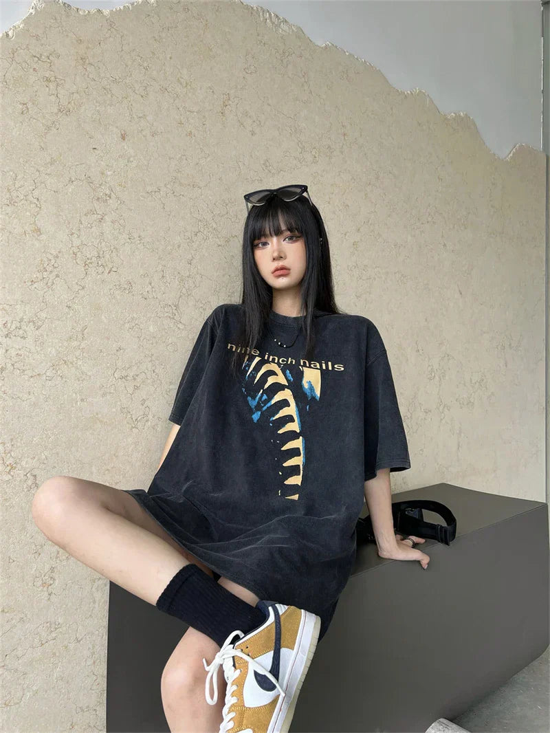 Retro Oversized Nine Inch Nails T-Shirt