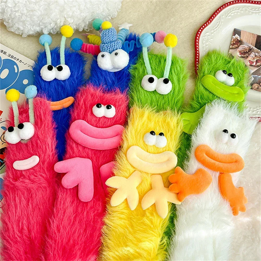 3D Funny Monster Cartoon Fuzzy Socks