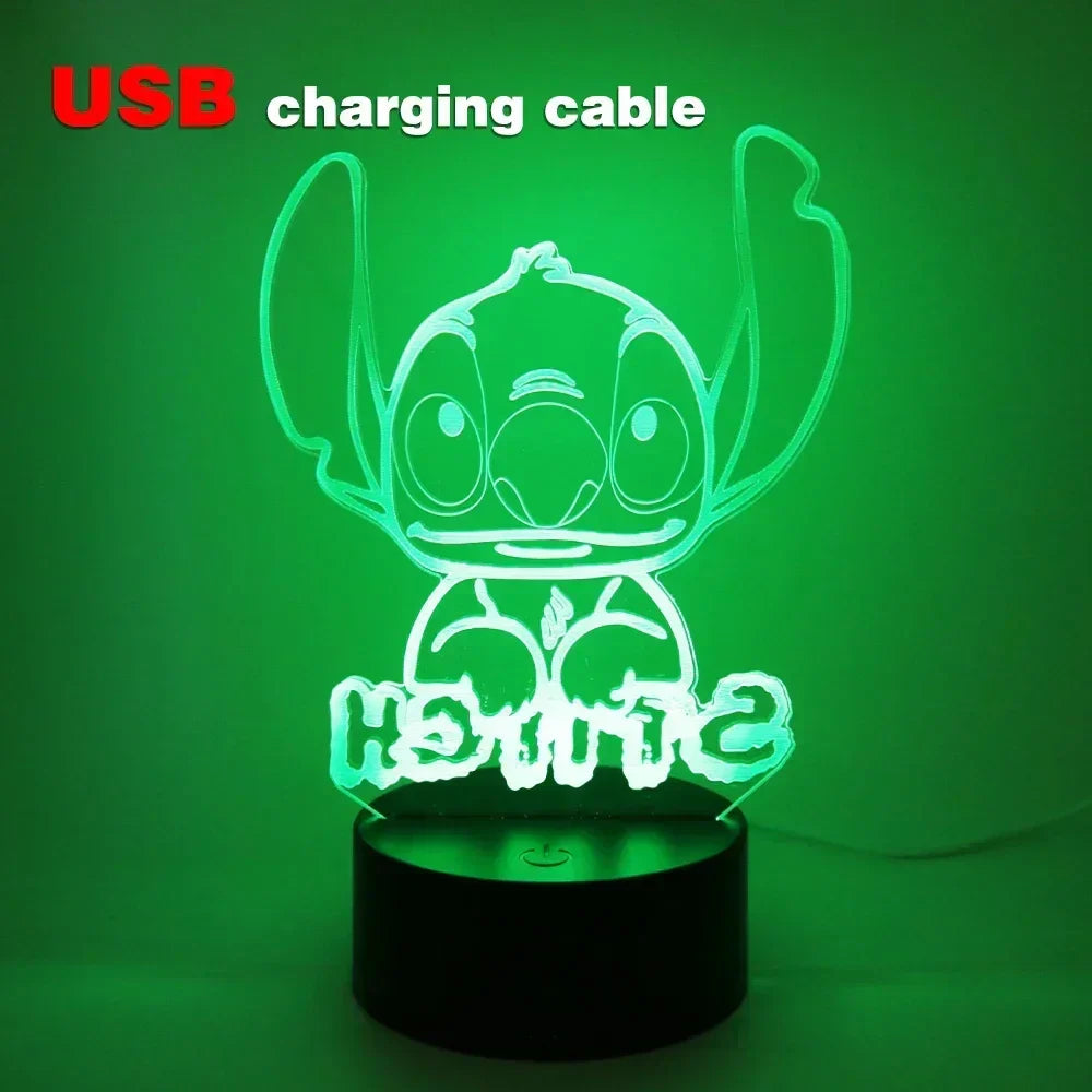 Led Cute Touch Lamp Anime Stitch