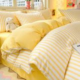 Nordic Striped Simple Style Cotton Bedding Set