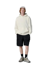 Einfacher Minimalistischer Fleece Hoodie in Uni-Farben