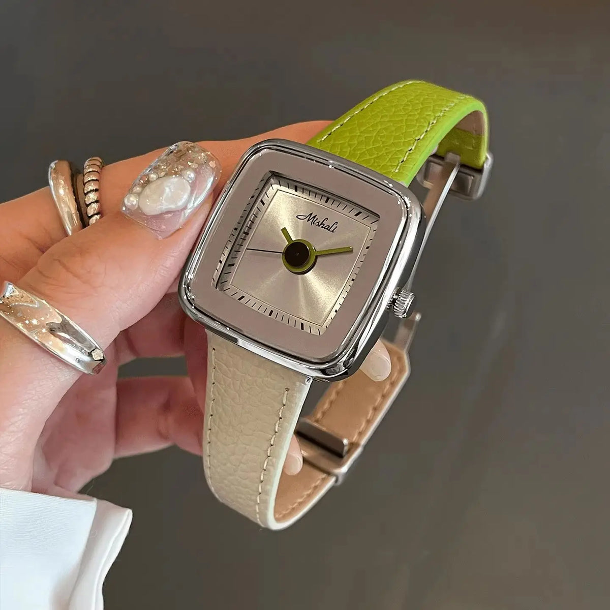 Vintage Leather Magnetic Clasp Watch
