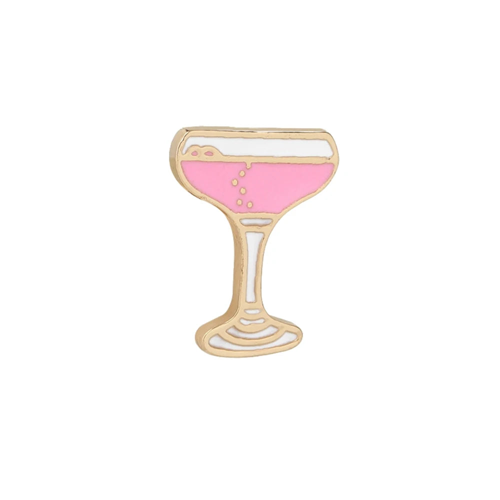 Women Pink Rose Enamel Brooches