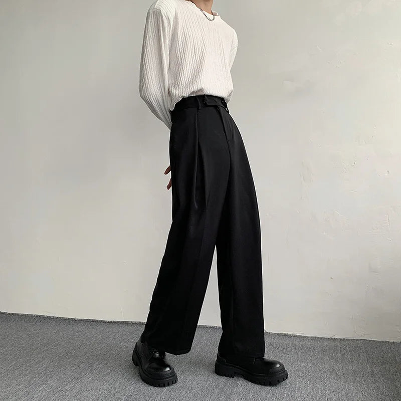 Soft Boy Black Straight Leg High Waist Pants