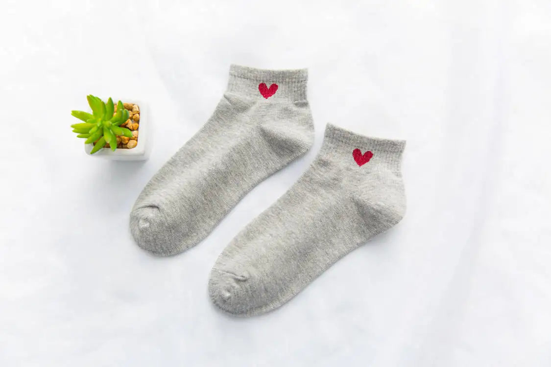 Spring Summer Cotton Color Short Ankle Socks