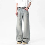Cowboy Striped Washed Denim Pants