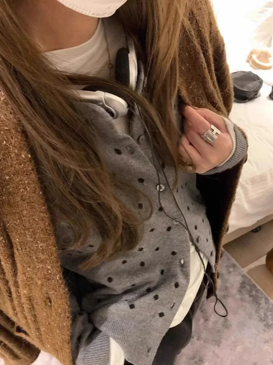Korean Polka Dots Cardigan