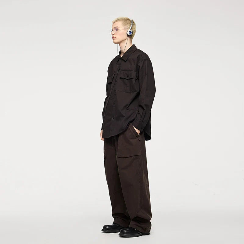 Pantalones cargo de calle de corte alto