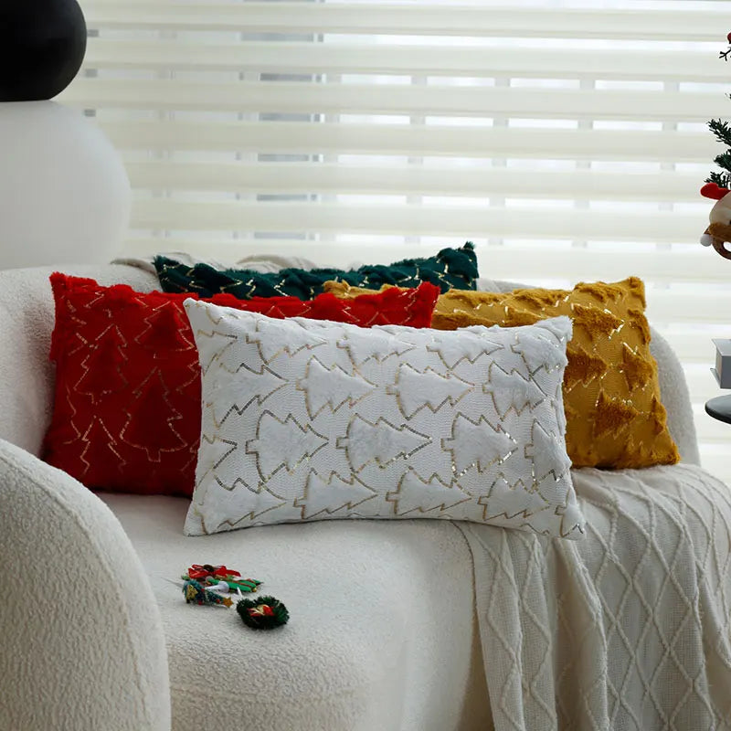 Christmas Tree Pillow Cover for Living Room