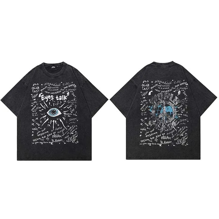 Vintage Washed Black Eye Graffiti T-Shirt