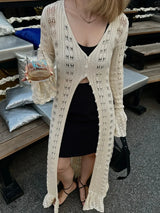 Handmade Crochet Knit Long Cardigans for Women