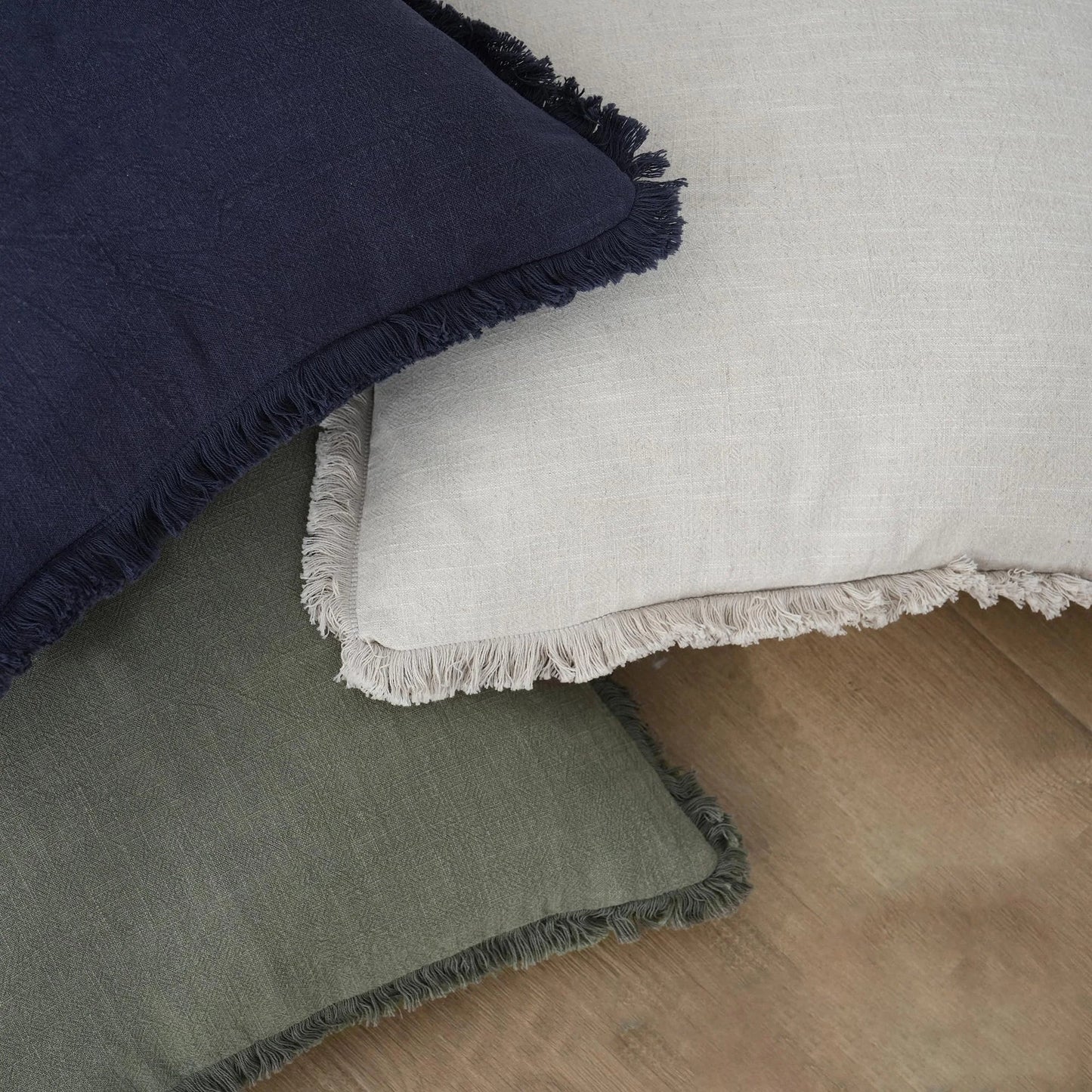 Decorative Linen Fringe Pillow Covers