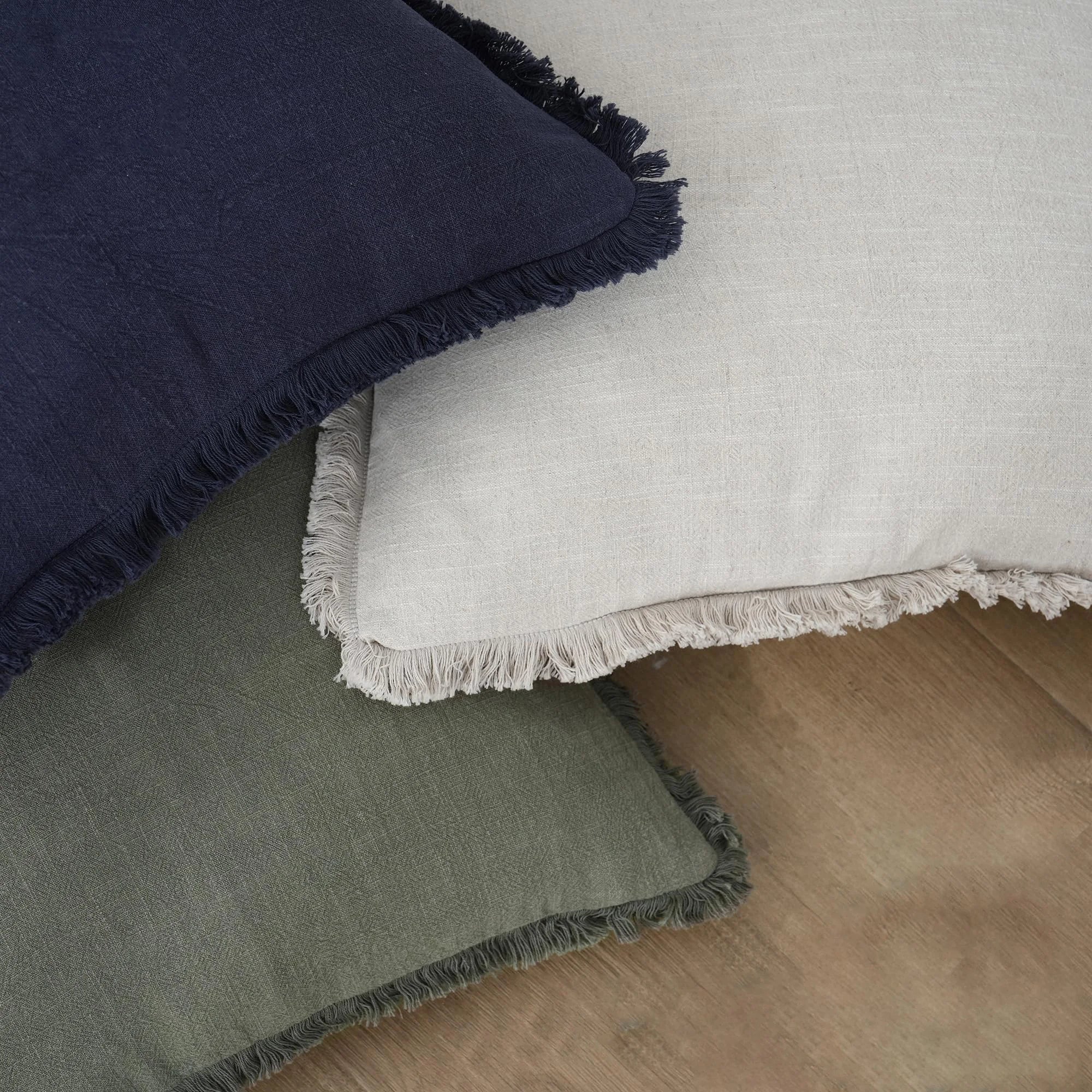 Decorative Linen Fringe Pillow Covers