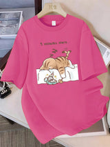 Camiseta de mujer con gato perezoso y soñoliento