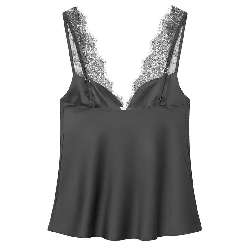 Y2K Baddie Satin Cami Top
