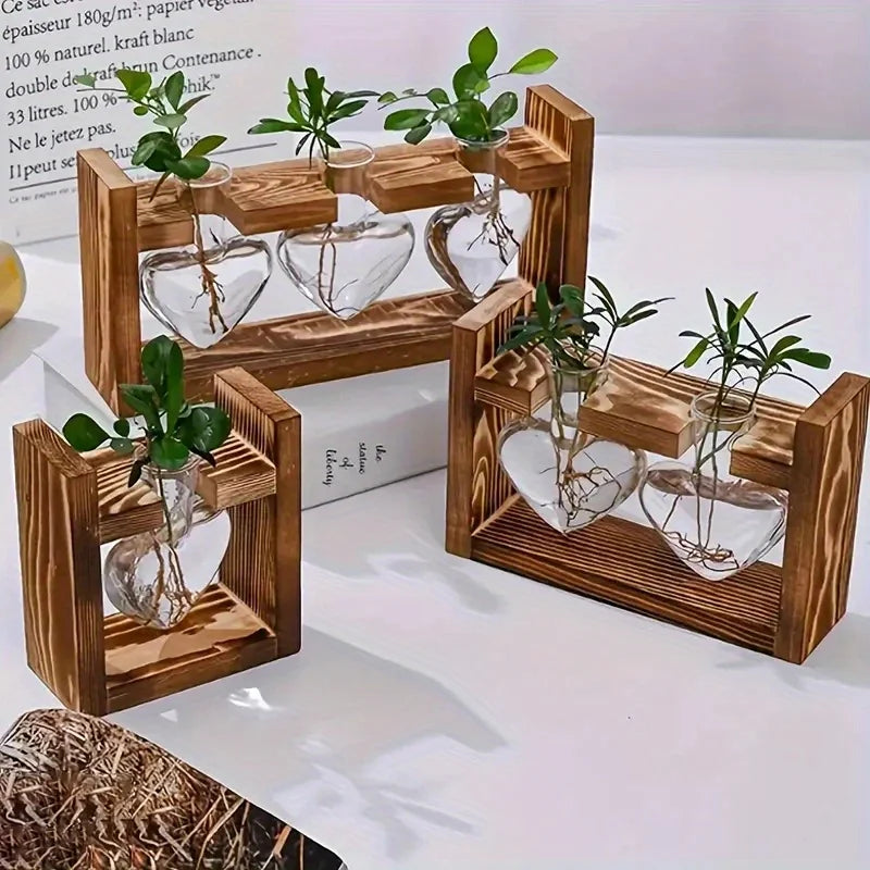 Creative Wooden Frame Small Vintage Vase