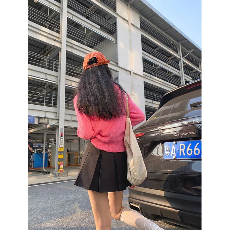 Pleated Korean Style Mini Skirt