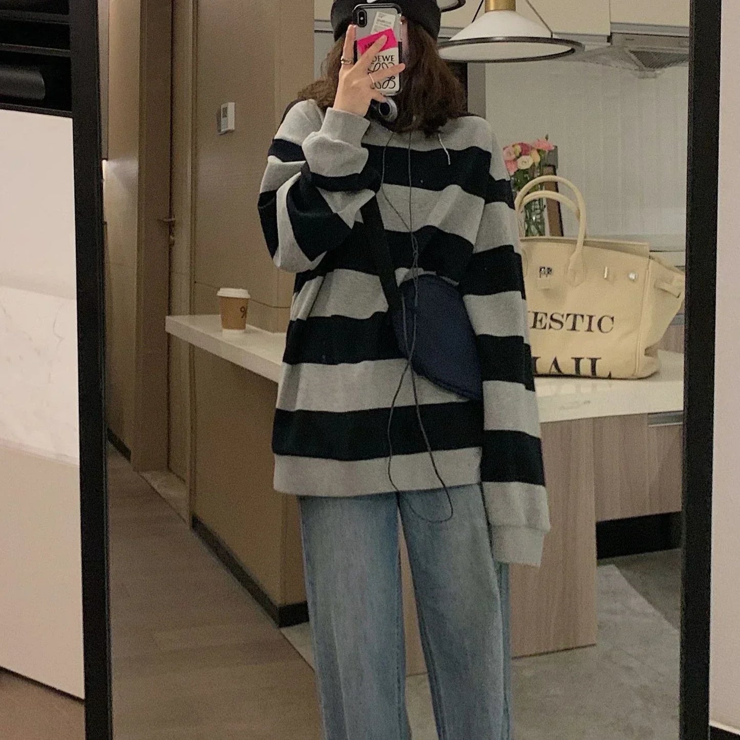 Striped Long Sleeve Cotton Comfey T-shirt