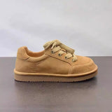 Thick Platform Lace-Up Leather Shoes