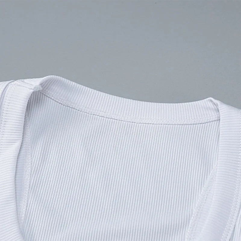 Square Neck Ribbed Tank Top
