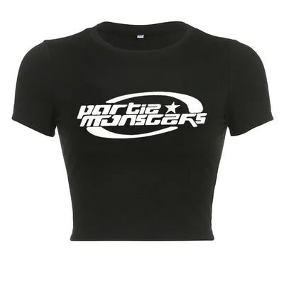 Y2K Damen Crop Top