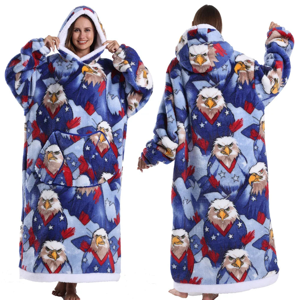 Cartoon Tragbare Homewear Pyjama-Decke