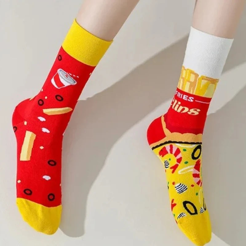 Cartoon Irregular Style Colorful Breathable Unisex Socks