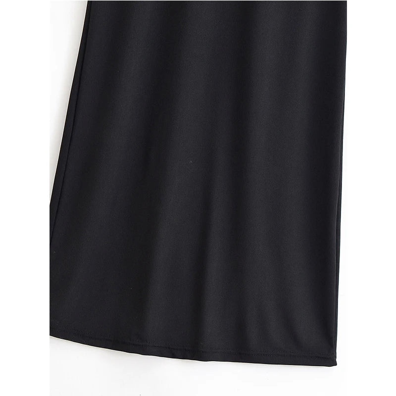 Sexy Sleeveless Black Long Dress