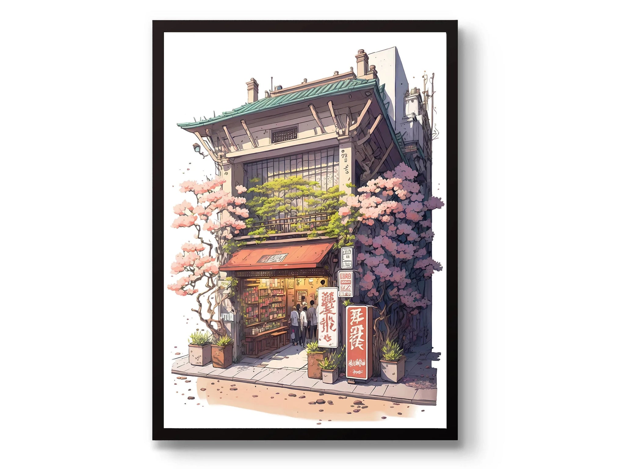 Anime Ramen Street Scene Wall Poster