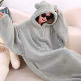 Sudadera con capucha y manta de forro polar suave