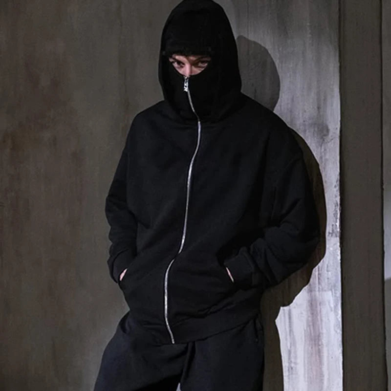 Street Vintage Face Mask Hoodie
