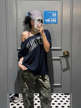Elegant Korean Chic Oversize Crop Top