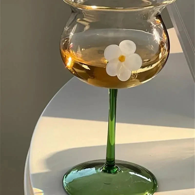 Flower-Designed Asymmetric Aesthetic Glass