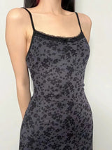 Vintage Grunge Floral Maxi Dress